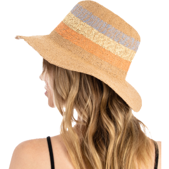 Straw Beach Hat Braid Stripe Four Seasons Wholesale Tanning Lotion