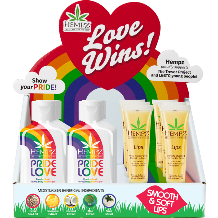 Hempz Pride Passion 12 piece Display Four Seasons Wholesale Tanning