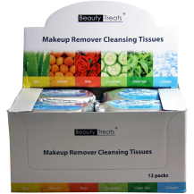 Makeup Remover Cleansing Tissues Collagen 12 piece Display