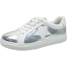 Sneakers Metalic Star Silver White