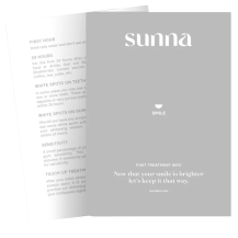 Sunna Smile Post Care Cards 25 pack