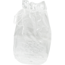 Vinyl Clear Bag with White or Black Drawstring
