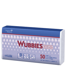 Wubbie Embossed Disposable Towel 2 Ply 50 count