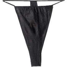 Disposable Black Men's Thong-One Size Fits Most