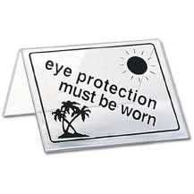 Eye Protection Sign Black/Clear