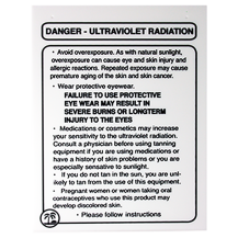 Acrylic UV Radiation Sign