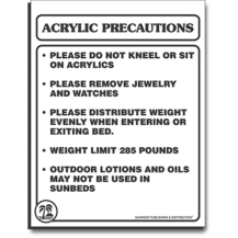 Acrylic Precautions Sign