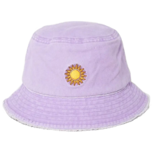 Bucket Hat Embroidered Sun Lavender