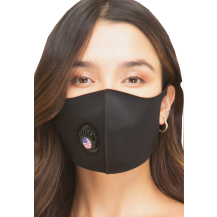 Face Mask with Respirator-USA Flag Black