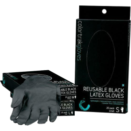 Gloves Colortrak Reusable Latex Black