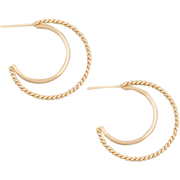 Earrings Rope Crescent Moon