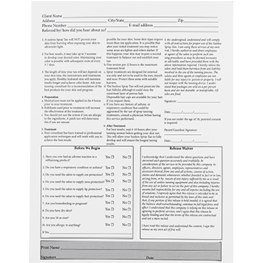 Sunless Consent Form 50 sheet pad