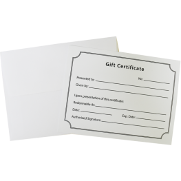 Gift Certificates with Envelopes 50 count