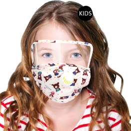 Face Mask/Shield Kids Animal Print Assorted